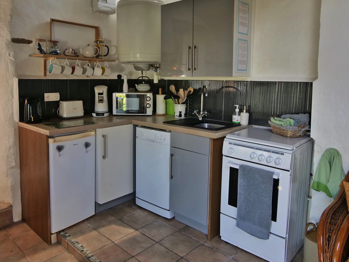 Well Equipped corner kitchen at Garden View Gite