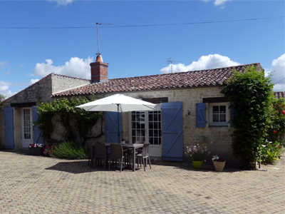 Private Terrace outside Le Cottage Bleu