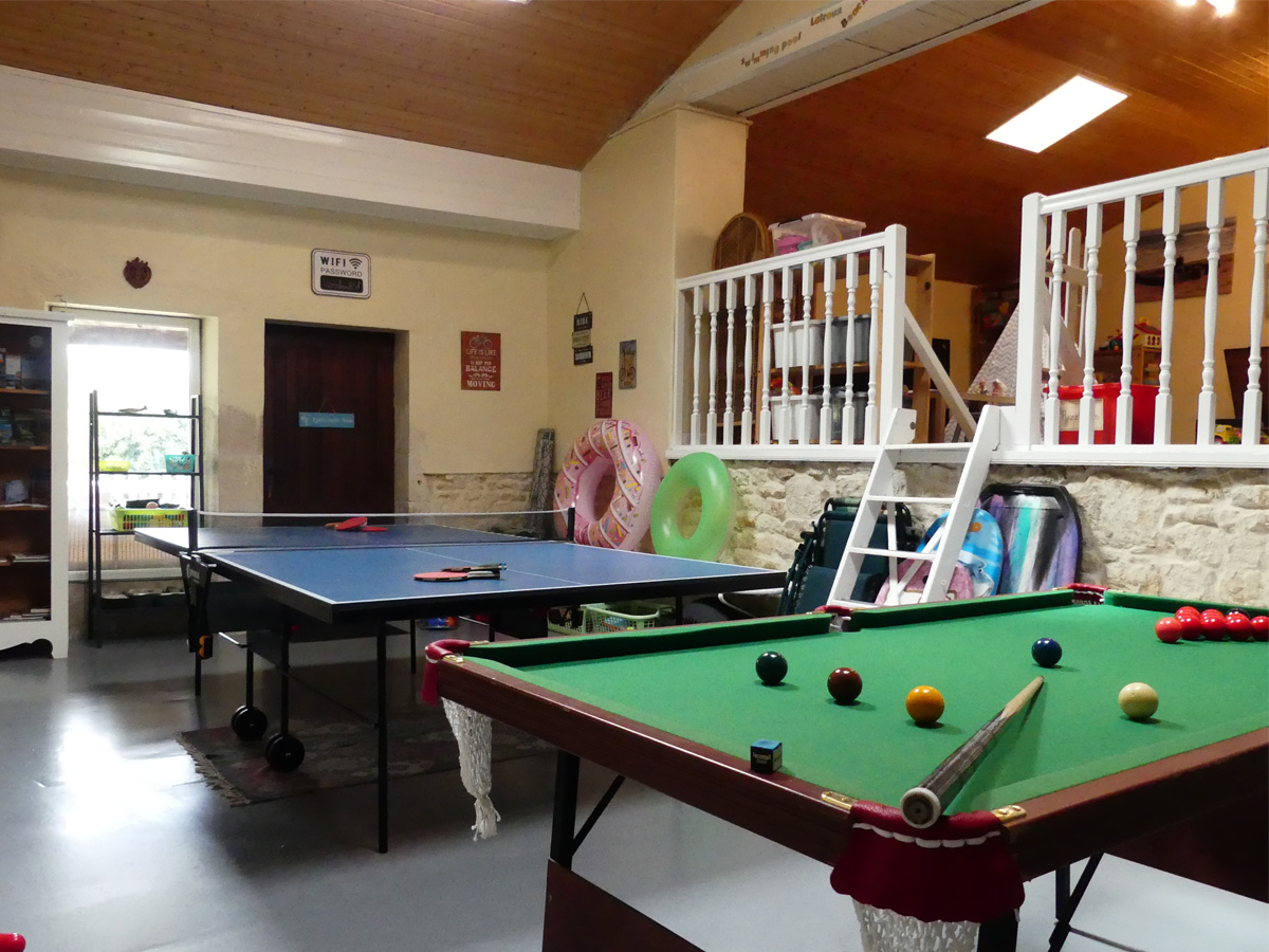 Games room at Le Vieux Cafe oliday Cottage